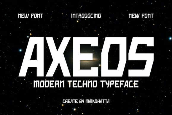 Axeos: A Futuristic Display Font for Editorial Design