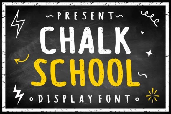 Chalk School: A Bold, Hand-Drawn Display Font for Makers