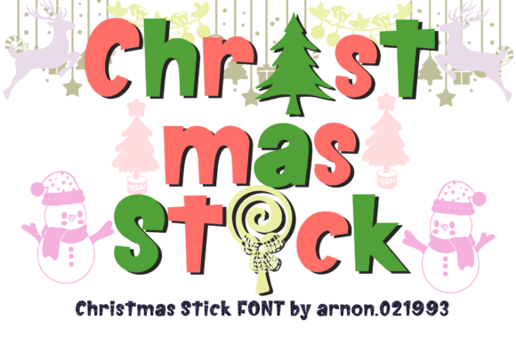 Christmas Stick: A Playful Display Font for Joyful Editorial Moments