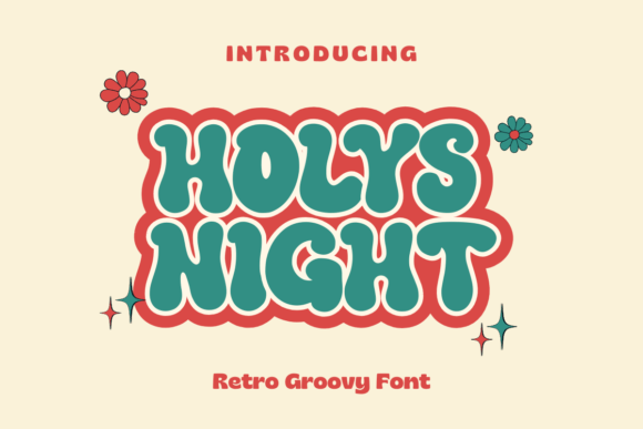 Holys Night: A Retro Groovy Display Font for Editorial Charm