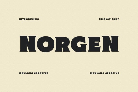 Norgen: A Bold Display Font for Handmade Labels & Printables