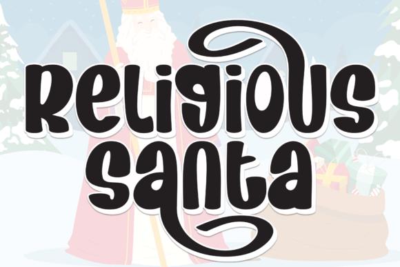Religious Santa Font: Your Festive Display Typeface for Clear, Cheerful Campaigns
